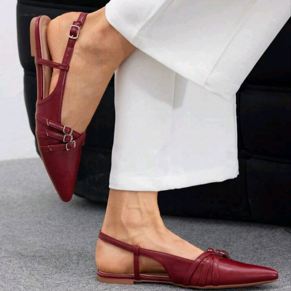 Zapato Blanca Tono Rojo