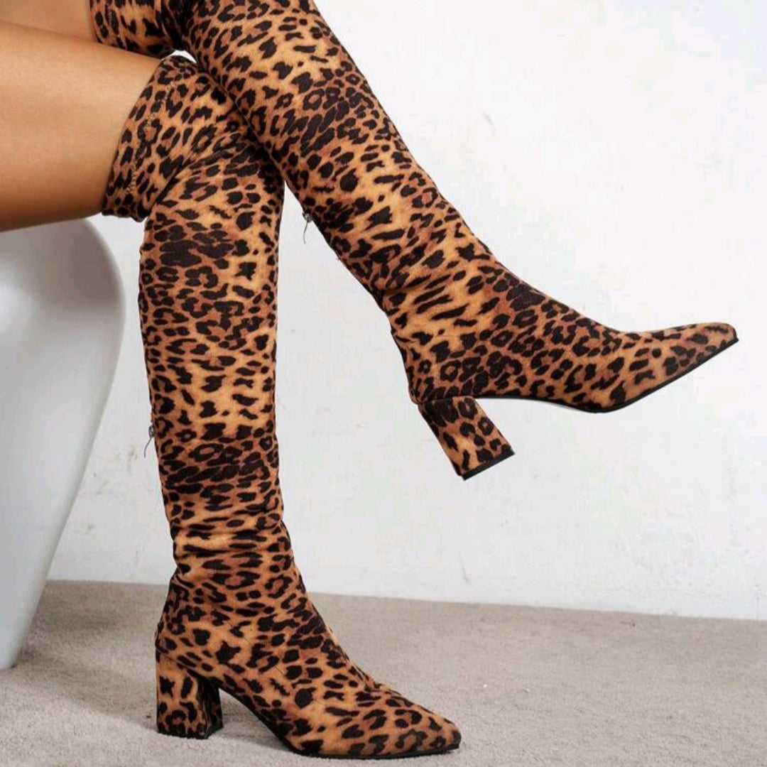 Botas Gamuza Bucaneras Animal Print